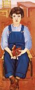 Frida Kahlo The little Girl hold a duck ornament oil painting